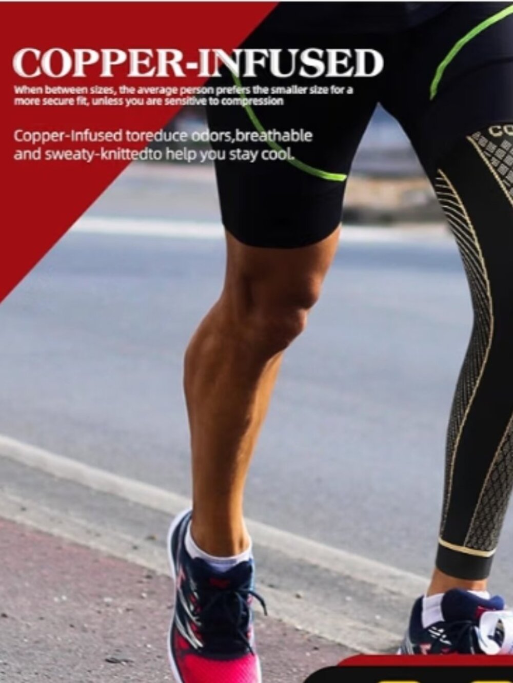 UGEM Compression Full Leg Sleeves – Pain Relief & Support- Large - Picture 4 of 7